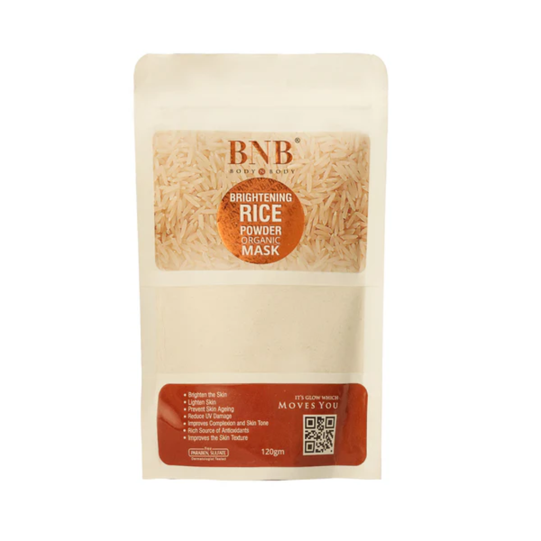 BNB Rice Extract Bright & Glow Kit ( Rice Face Wash + Rice Scrub + Rice Mask) - Flavless.com