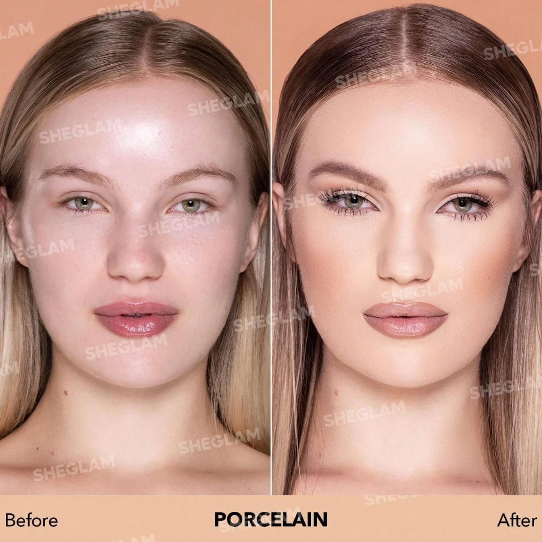 Sheglam Complexion Pro: Long-Lasting, Breathable Matte Foundation in Porcelain - Flavless.com