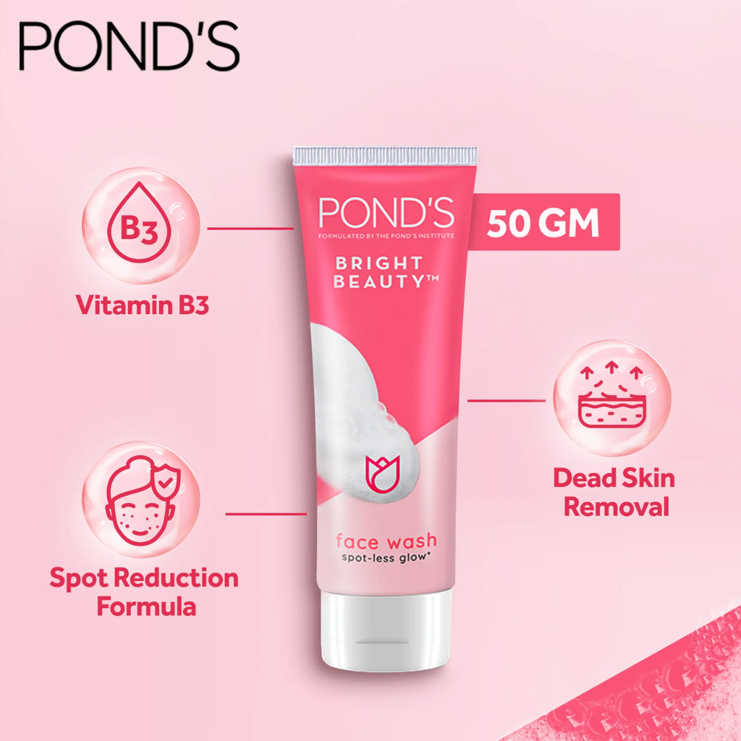 Ponds Bright Beauty Face Wash - 50G