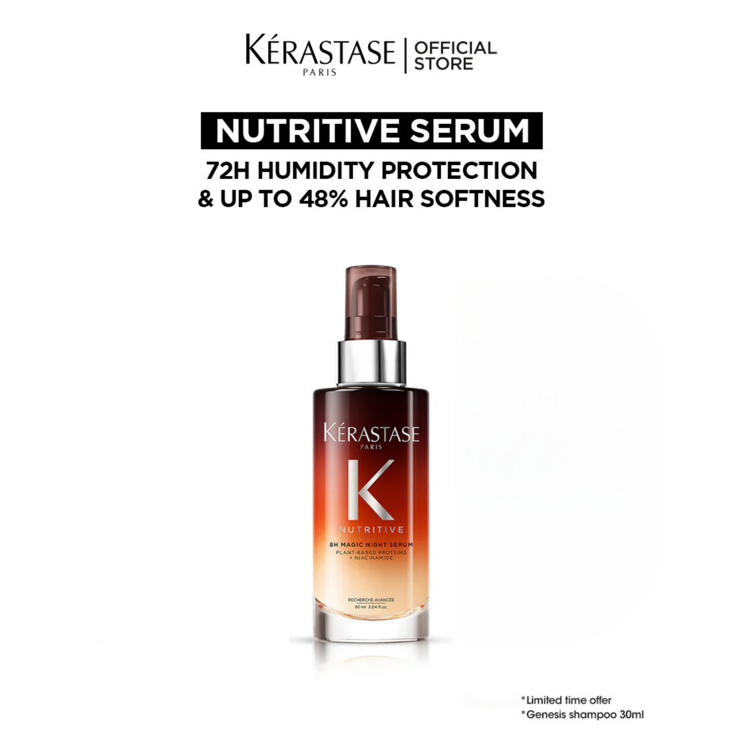 Kerastase- Nutritive 8H Magic Night Hair Serum 90 ML - For Dry Hair