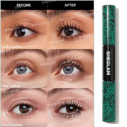 Sheglam All-In-One Volume & Length Waterproof Mascara: Double Ended for Dramatic Lashes - Flavless.com