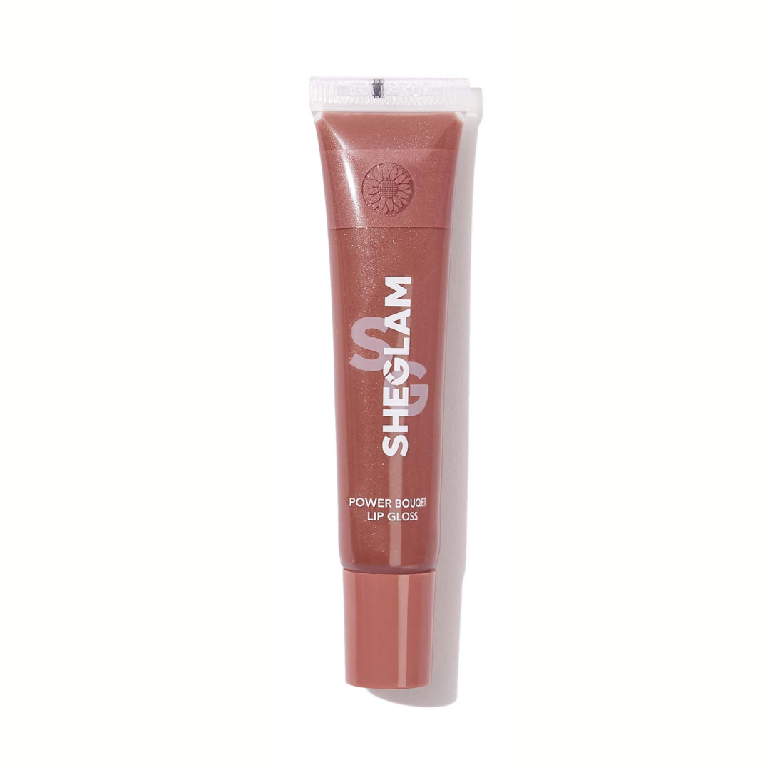 Sheglam Power Bouquet Lip Gloss - Tan-tilizing: High-Shine, Long-Lasting Moisture - Flavless.com