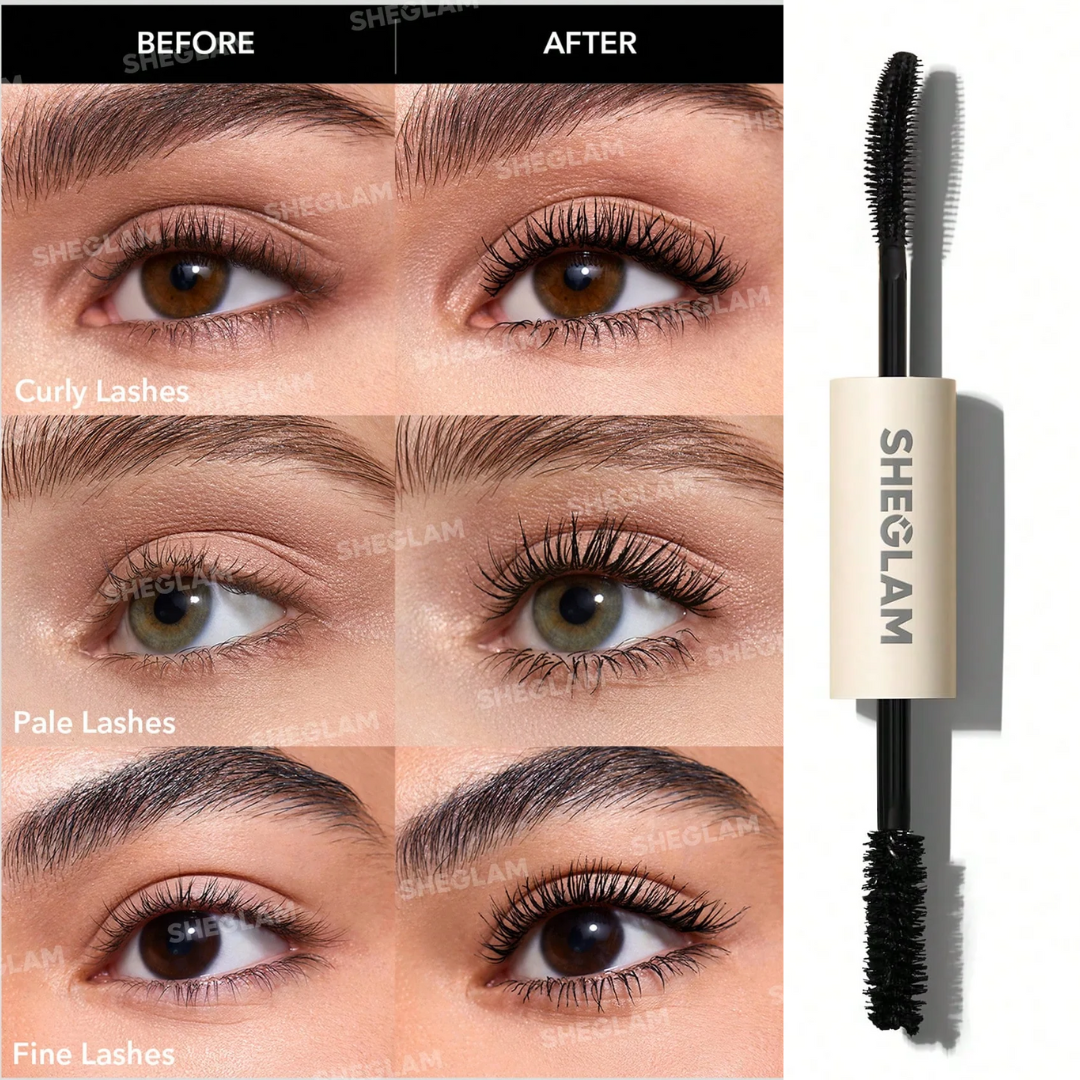 SHEGLAM All-In-One Volume & Length Mascara - Washable Black Mascara for Clump-Free Lashes - Flavless.com