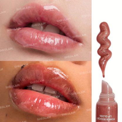 Sheglam Power Bouquet Lip Gloss - Tan-tilizing: High-Shine, Long-Lasting Moisture - Flavless.com