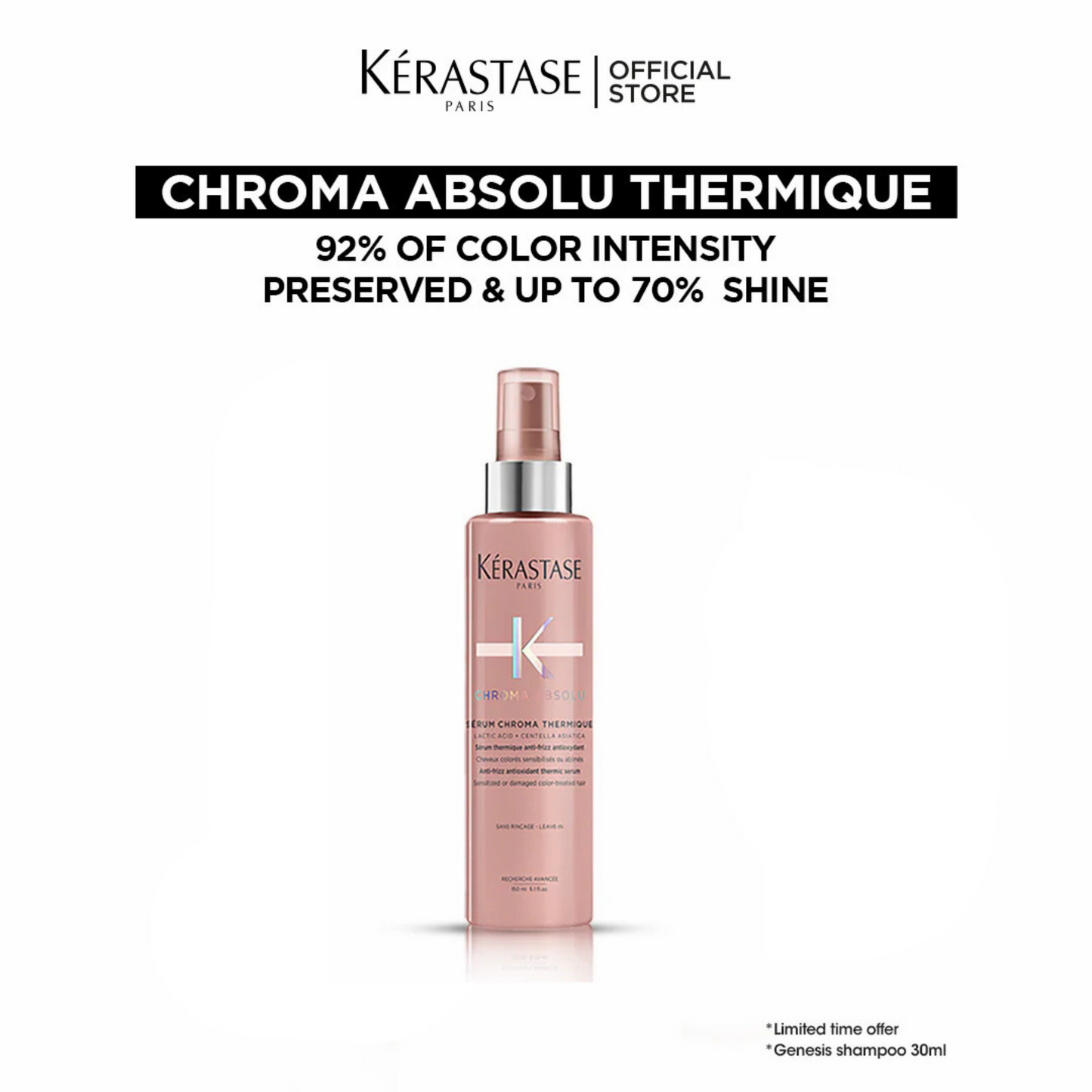 Kerastase - Chroma Absolu Color Protection Anti-Frizz Antioxidant Heat Protectant Serum - 150ml