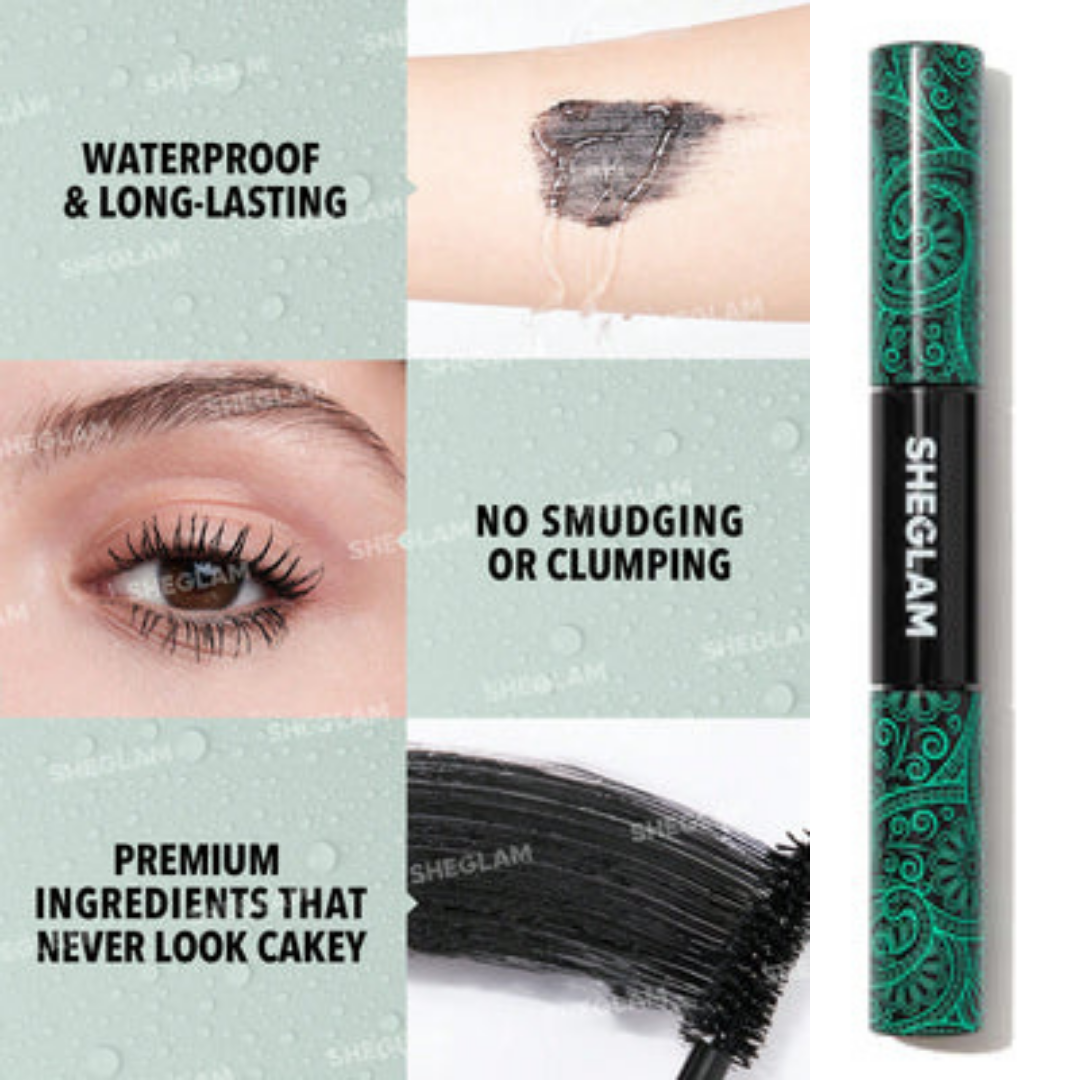 Sheglam All-In-One Volume & Length Waterproof Mascara: Double Ended for Dramatic Lashes - Flavless.com