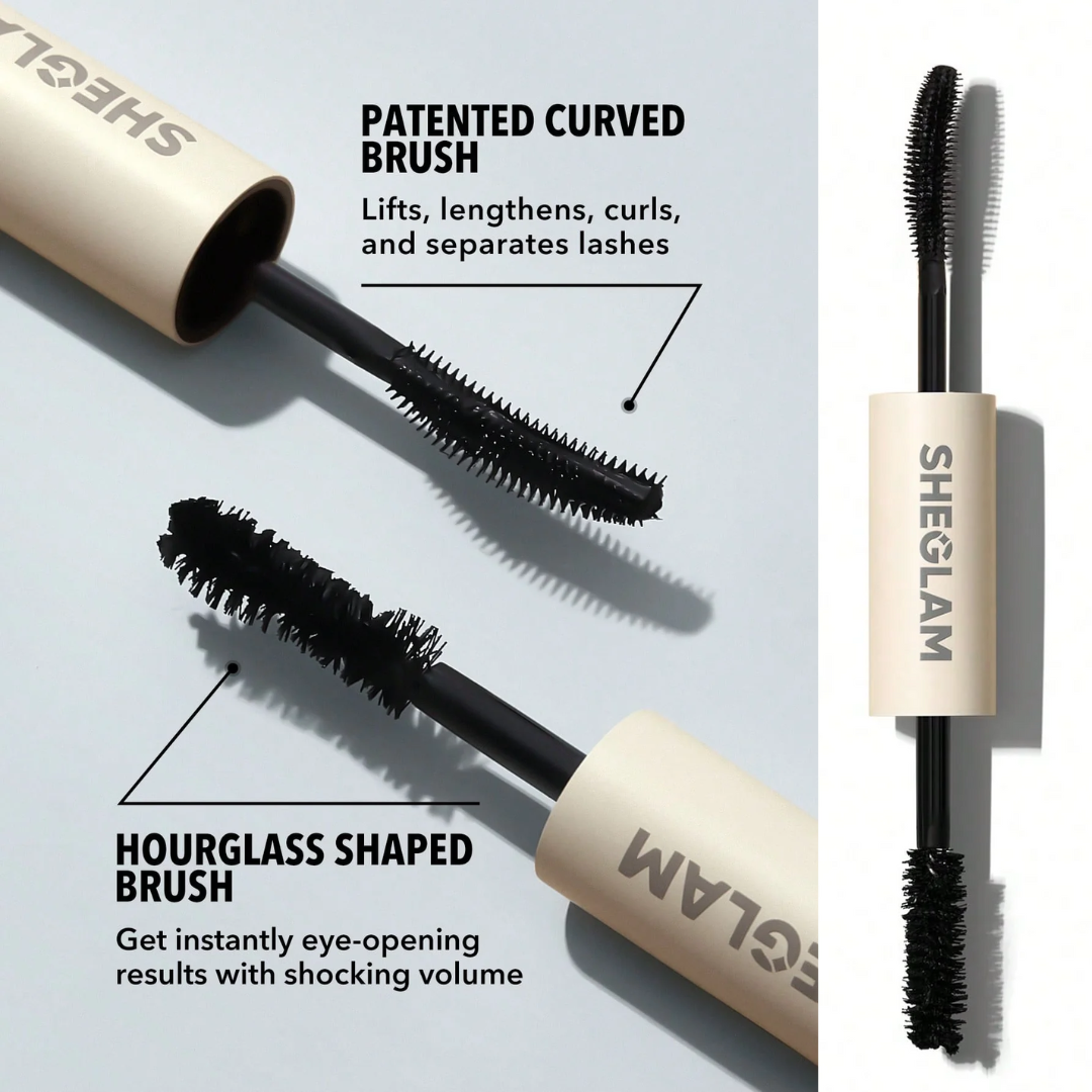 SHEGLAM All-In-One Volume & Length Mascara - Washable Black Mascara for Clump-Free Lashes - Flavless.com