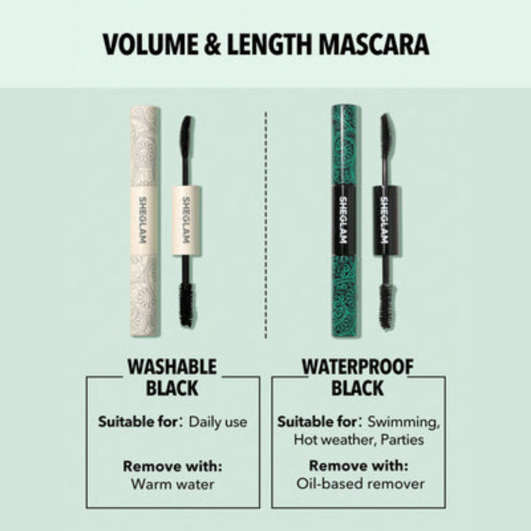 Sheglam All-In-One Volume & Length Waterproof Mascara: Double Ended for Dramatic Lashes - Flavless.com