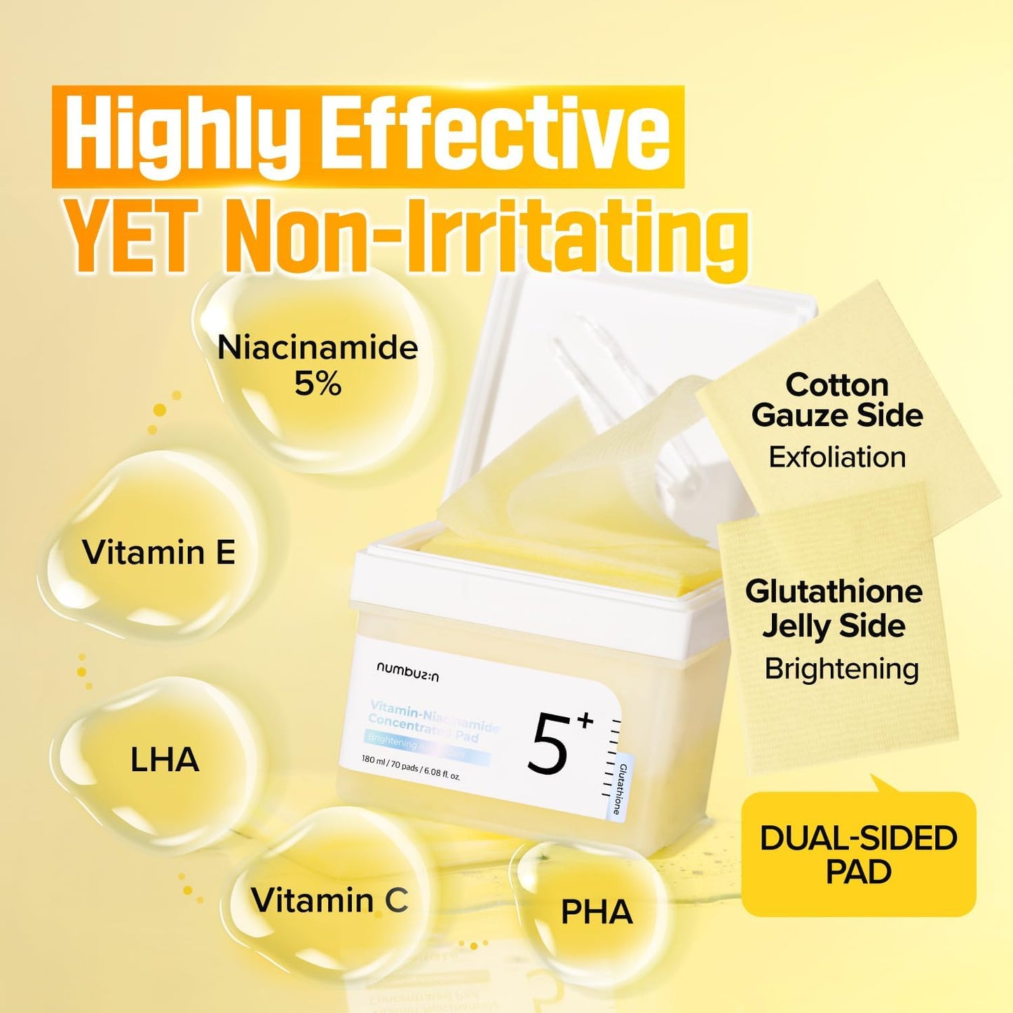 No.5 Vitamin-Niacinamide Concentrated Toner 70Pads