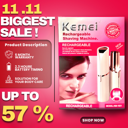 Kemei Facial Hair Removal ( 6 Month Warranty )