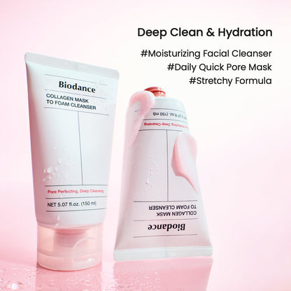 Collagen Mask to Foam Cleanser