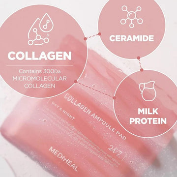 Collagen Ampoule Pad - 100 Pads