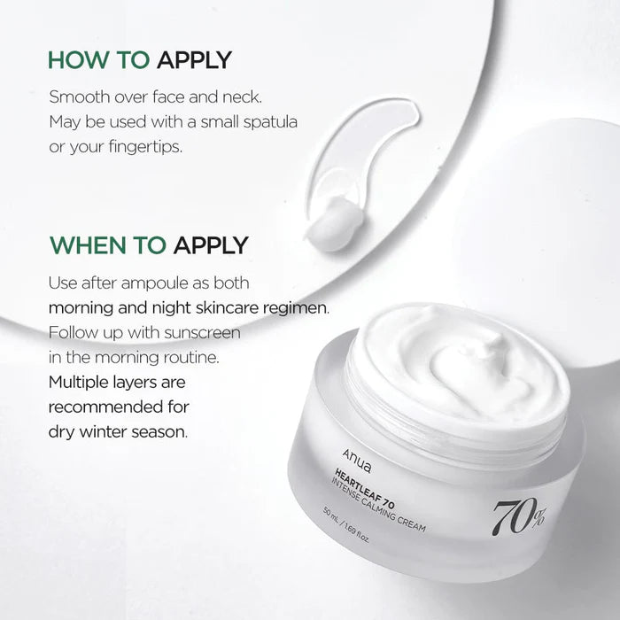 Anua Heartleaf 70% Intense Calming Cream 50ML