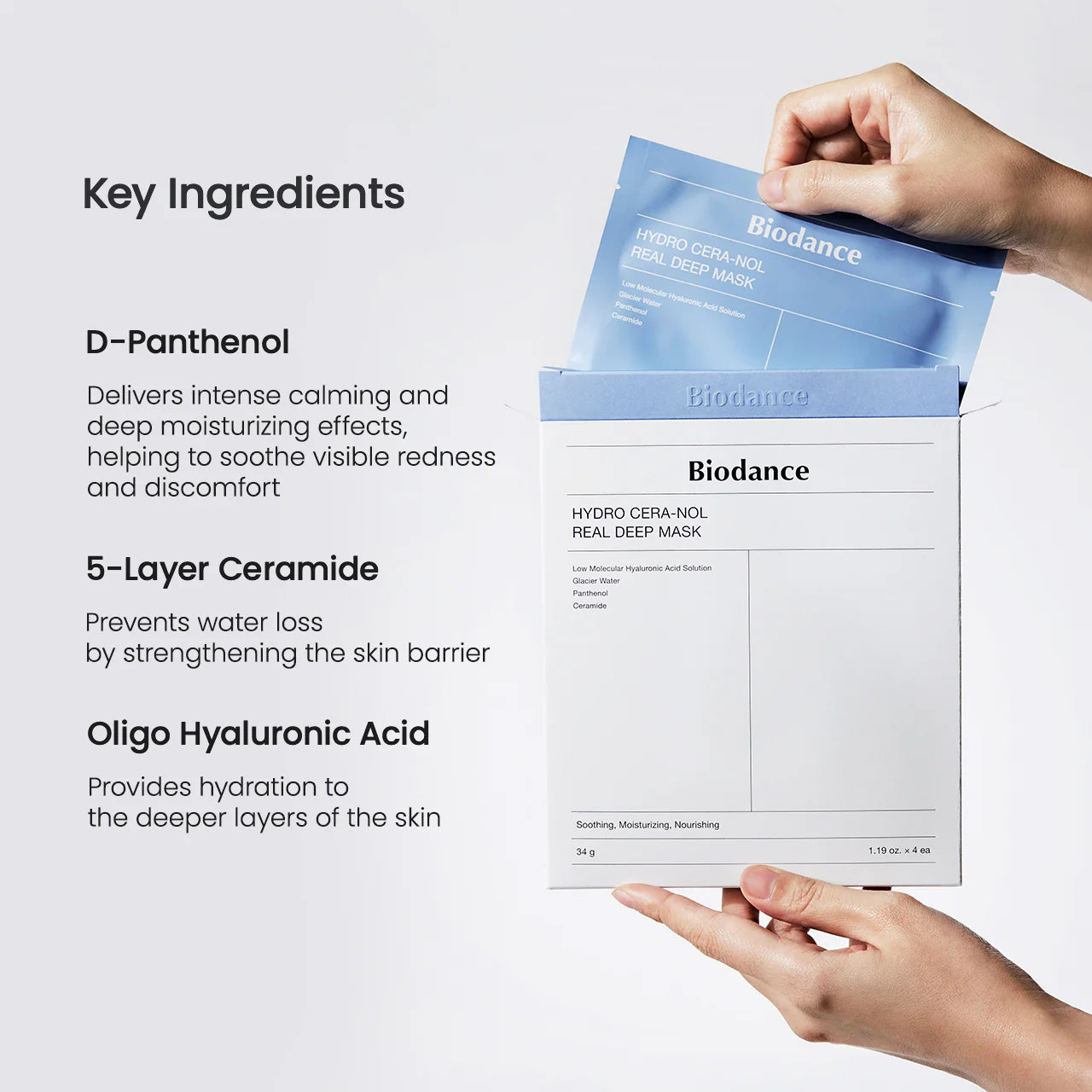 Hydro Cera-nol Real Deep Mask 4 Masks EA