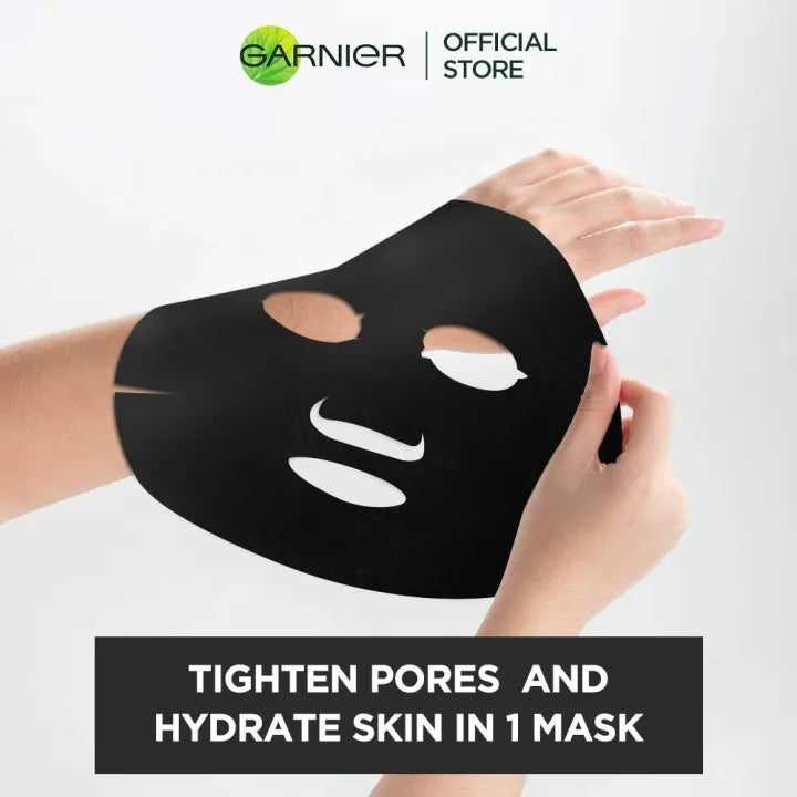 Pure Charcoal Hyaluronic Acid Black Algae Pore Tightening Sheet Mask