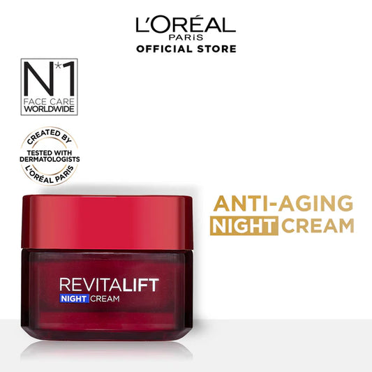 L'Oreal Paris Revitalift Classic Night Cream 50 Ml - Anti-Aging